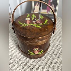 Vintage Wooden Bucket Bag, 1970s